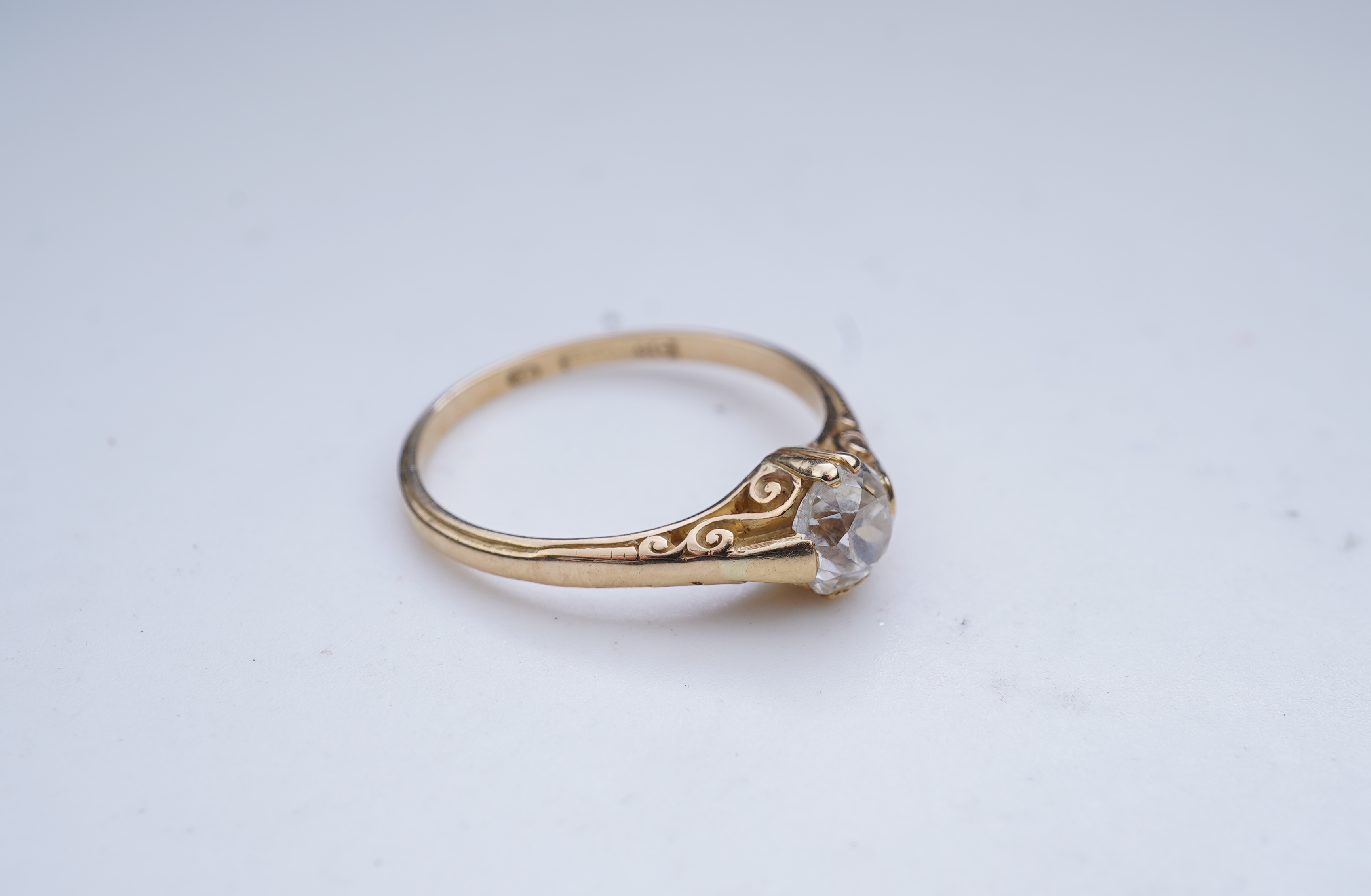 A gold and diamond ring, early 20th century